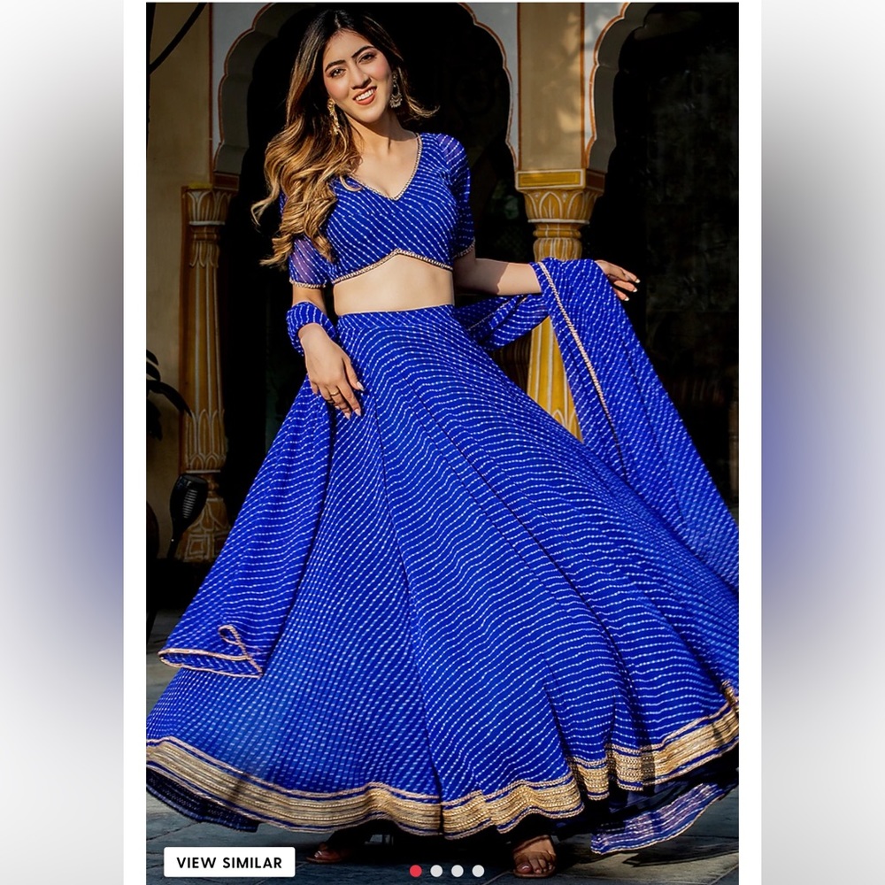 Chaniya choli lehenga choli blue for garba Indian dress
